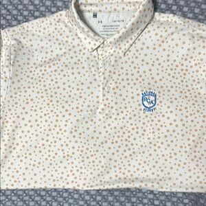 Under Armour Cream and Gold Polo Shirt with Classic Design